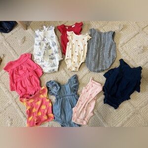 Baby Girl 0–3 Month Summer Bundle 🌸